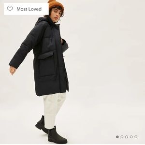 EUC Everlane XS Long Puffer in Black